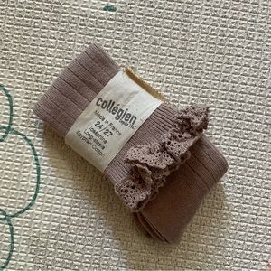 New!!! Collegien Joséphine Knee Socks In Petite Taupe